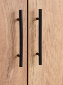 VIBY Garderobeskabe Med Skydedøre|Garderobeskabe Med Skydedøre|Garderobeskab 101x200 2 låger egefarve natur Natur,Eg