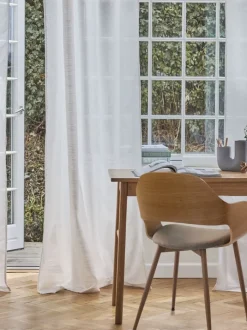 ABRAUR Tynde Gardiner|Gardin 1x140x300 Råhvid