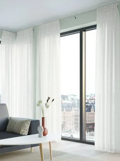 ABRAUR Tynde Gardiner|Gardin 1x140x300 Råhvid