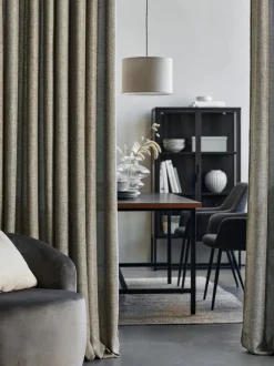 ANHOLT Kraftige Gardiner|Gardin 1x140x300 støvet grøn