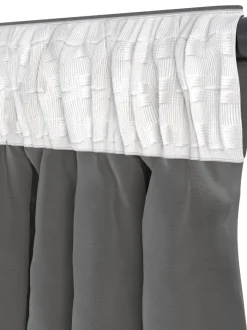 AUSTRA Kraftige Gardiner|Gardin 1x140x300 velour Grå