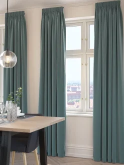 AUSTRA Kraftige Gardiner|Gardin 1x140x300 velour Grøn