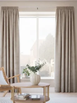 AUSTRA Kraftige Gardiner|Gardin 1x140x300 velour Taupe