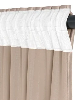 AUSTRA Kraftige Gardiner|Gardin 1x140x300 velour Taupe