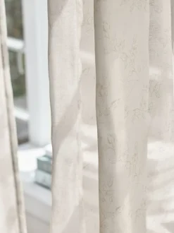 BIRKHOLM Tynde Gardiner|Gardin 1x140x245 blomster beige