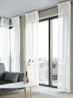 BOREN Tynde Gardiner|Gardin 1x140x245 råhvid