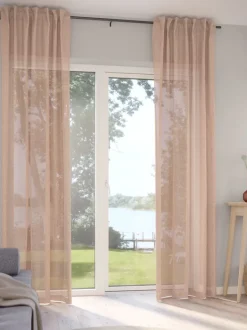 FONNA Tynde Gardiner|Gardin 1x140x245 støvet rosa