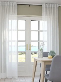 UNNEN Tynde Gardiner|Gardin 1x140x300 hørlook hvid