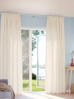 YMSEN Kraftige Gardiner|Gardin 1x140x300 råhvid