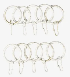 JYSK Tilbehør Til Stænger|Gardinring Ø19mm 10 stk/pk hvid/guld