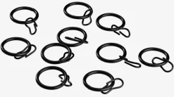 JYSK Tilbehør Til Stænger|Gardinring Ø19mm 10 stk/pk sort