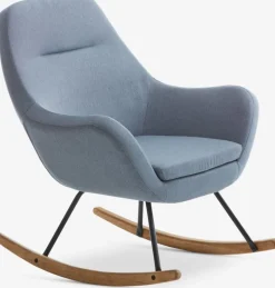 NEBEL Lænestole|Gyngestol lyseblåt stof