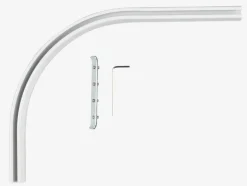 FLEXI Tilbehør Til Stænger|Hjørne til skinne 90° hvid