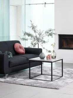 DOKKEDAL Hjørneborde|Sofaborde|Hjørnebord 60x60 betonfarve