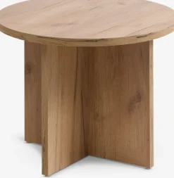 KALVEHAVE Hjørneborde|Sofaborde|Hjørnebord Ø55 egefarve