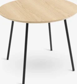 NYBO Hjørneborde|Sofaborde|Hjørnebord Ø55 egefarve/sort