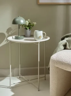 RANDERUP Hjørneborde|Sofaborde|Hjørnebord Ø47 lys sand Lyssand