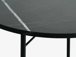 TURUP Hjørneborde|Sofaborde|Hjørnebord Ø40 marmor/sort farve