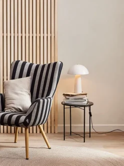 TURUP Hjørneborde|Sofaborde|Hjørnebord Ø40 marmor/sort farve