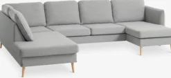 AARHUS Sofaer Med Chaiselong|Hjørnesofaer|Hjørnesofa venstrevendt t stof Lysegrå