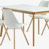 JEGIND + KASTRUP Spisebordssæt|JEGIND L130 bord hvid + 4 KASTRUP stole hvid