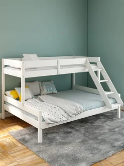 VESTERVIG Børnesenge|Køjeseng 90/150x200 inkl. stige hvid