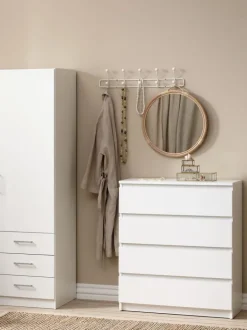 GREVINGE Knagerækker|Knagerække 5+5 knager Hvid