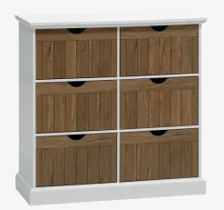 OLDEKROG Kommoder|Kommoder|Kommode 6 skuffer egefarve/hvid