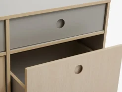 ANNISSE Kommoder|Kommoder|Kommode 3+3 skuffer grå/natur