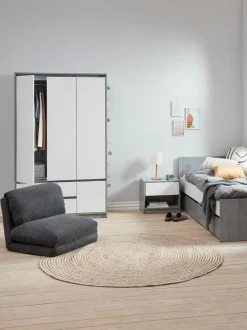 BILLUND Kommoder|Kommoder|Kommode 3 skuffer hvid/beton Hvid+Beton