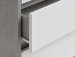 BILLUND Kommoder|Kommoder|Kommode 3+3 skuffer hvid/beton Hvid+Beton