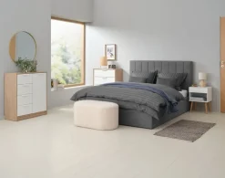 JENSLEV Kommoder|Kommoder|Kommode 4 skuffer eg/hvid Eg+Hvid