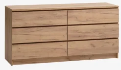 LIMFJORDEN Kommoder|Kommoder|Kommode 3+3 skuffer eg naturfarve Natur,Eg