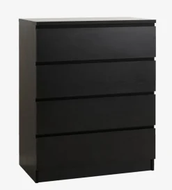 LIMFJORDEN Kommoder|Kommoder|Kommode 4 skuffer Sort