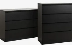 LIMFJORDEN Kommoder|Kommoder|Kommode 4 skuffer Sort