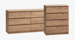 LIMFJORDEN Kommoder|Kommoder|Kommode 4 skuffer eg naturfarve Natur,Eg