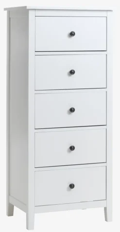 NORDBY Kommoder|Kommoder|Kommode 5 skuffer hvid