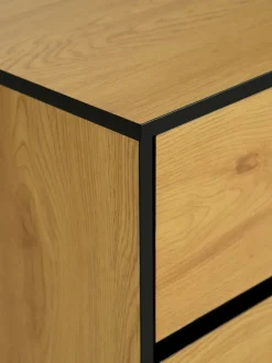 ODENSE Kommoder|Kommoder|Kommode 3 skuffer egefarve/sort