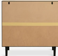 ODENSE Kommoder|Kommoder|Kommode 3 skuffer egefarve/sort