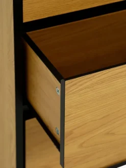 ODENSE Kommoder|Kommoder|Kommode 3 skuffer egefarve/sort