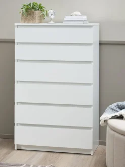 TANGBJERG Kommoder|Kommoder|Kommode 6 skuffer hvid