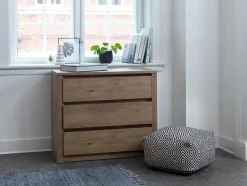 VEDDE Kommoder|Kommoder|Kommode 3 skuffer vild eg