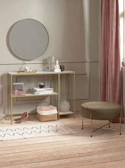 PANDRUP Konsolborde|Konsolborde|Konsolbord 30x110 hvid/guld