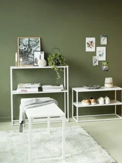 VIRUM Konsolborde|Konsolborde|Konsolbord 26x80 m/hylde Hvid