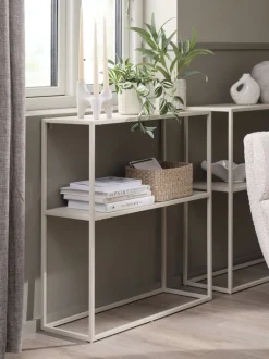 VIRUM Konsolborde|Konsolborde|Konsolbord 26x80 m/hylde Beige