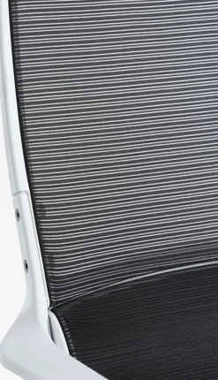 HEDENSTED Kontorstole|Kontorstol sort stof/hvid