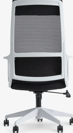 HEDENSTED Kontorstole|Kontorstol sort stof/hvid