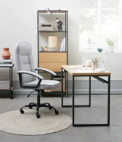 SKODSBORG Kontorstole|Kontorstol t stof/sort Grå