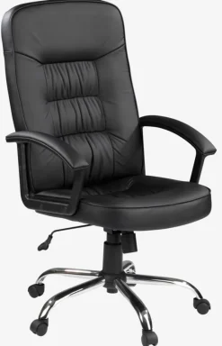 SKODSBORG Kontorstole|Kontorstol kunstlæder/krom Sort