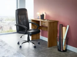 SKODSBORG Kontorstole|Kontorstol kunstlæder/krom Sort